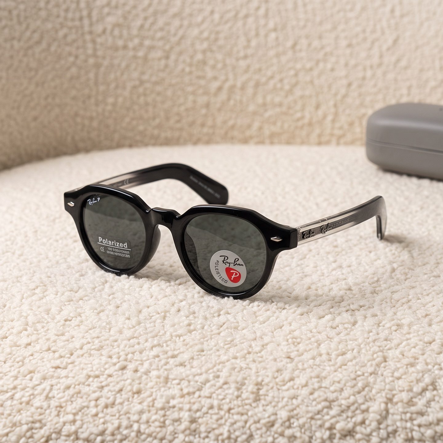 Ray-Ban Polarized Round Acetate Sunglasses