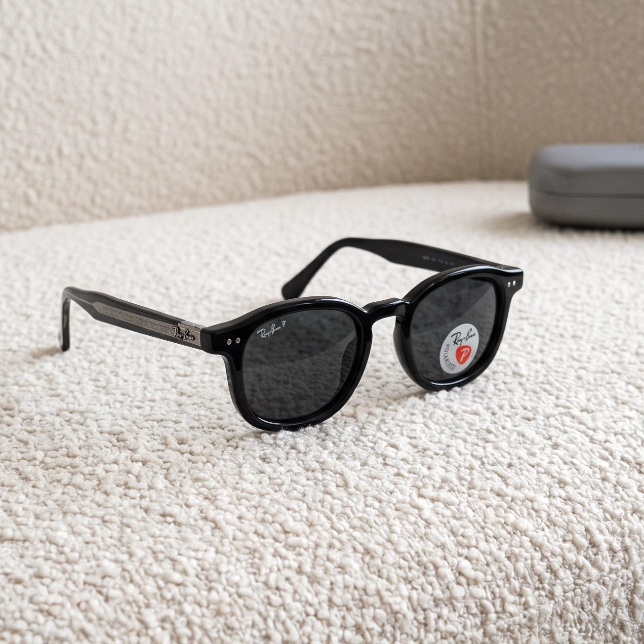 Ray-Ban Polarized Round Acetate Sunglasses view 1
