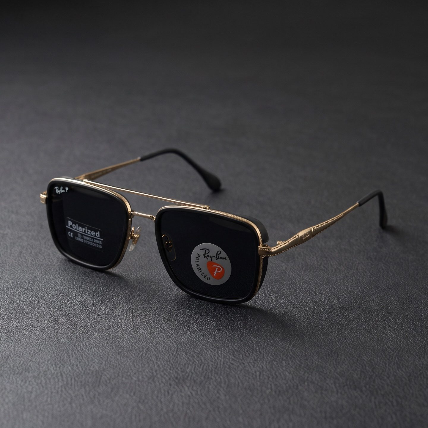 Ray-Ban Polarized Square Double-Bridge Sunglasses view 2