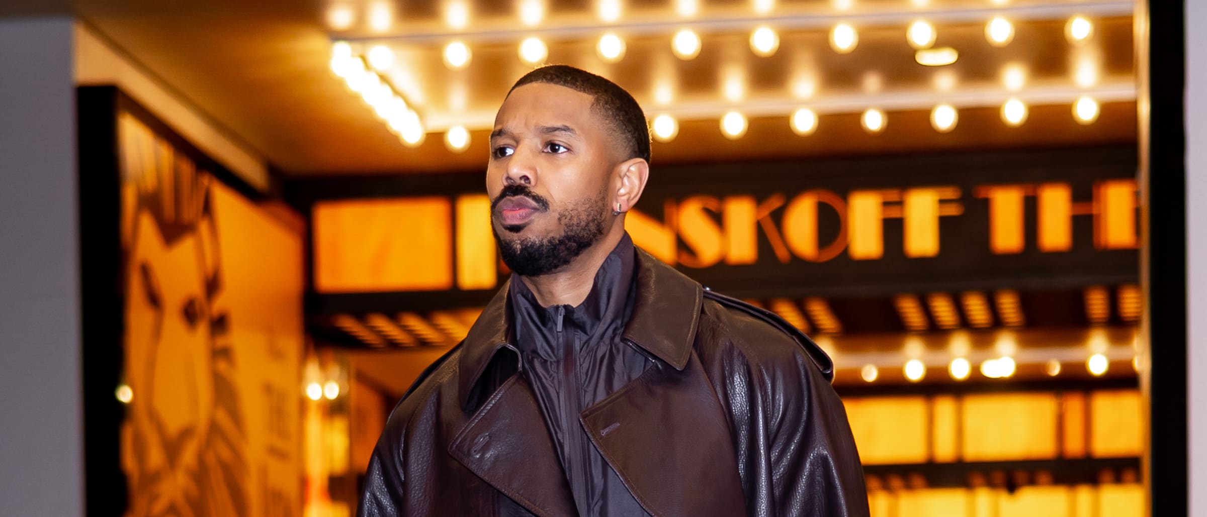 Michael B. Jordan in Ferragamo at 'Sinners' Premiere