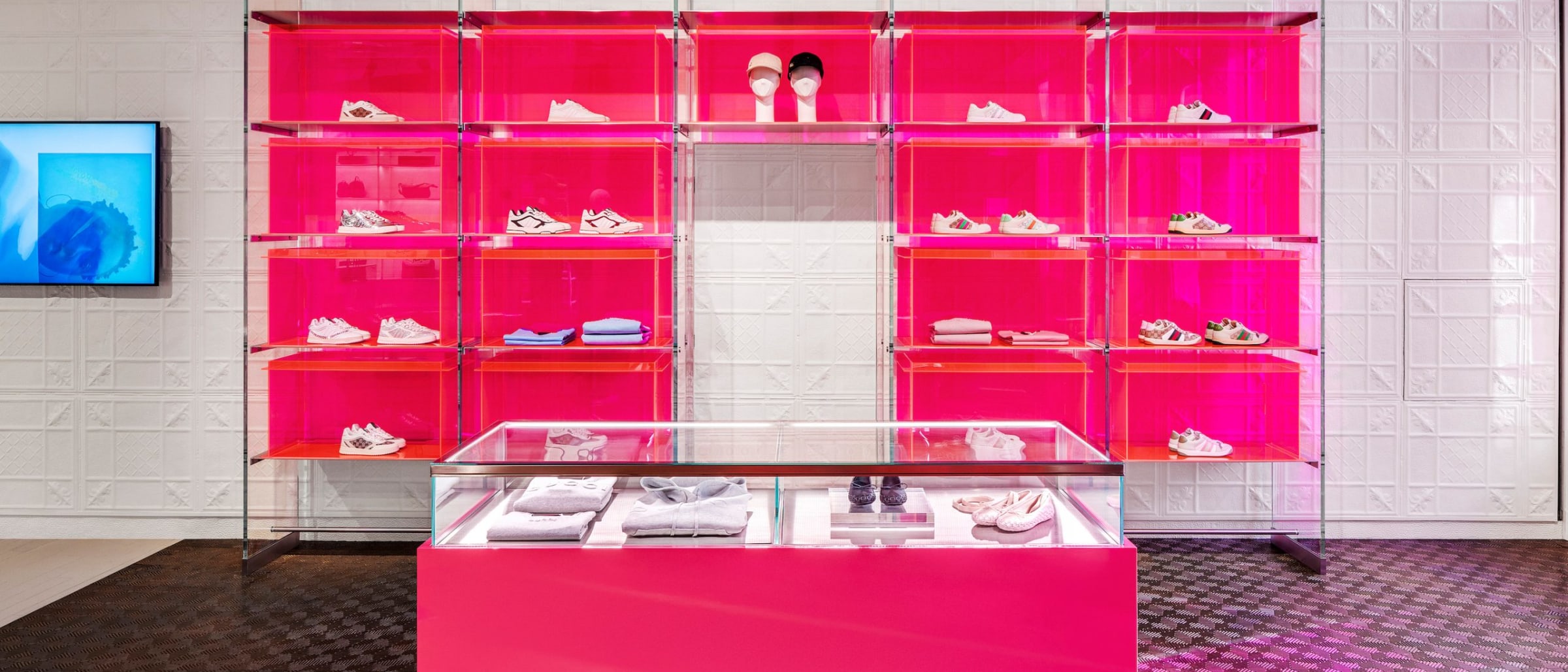 Gucci Wooster Boutique Transforms Space into Futuristic Sneaker Lab Featuring Cub3d and Re-Web