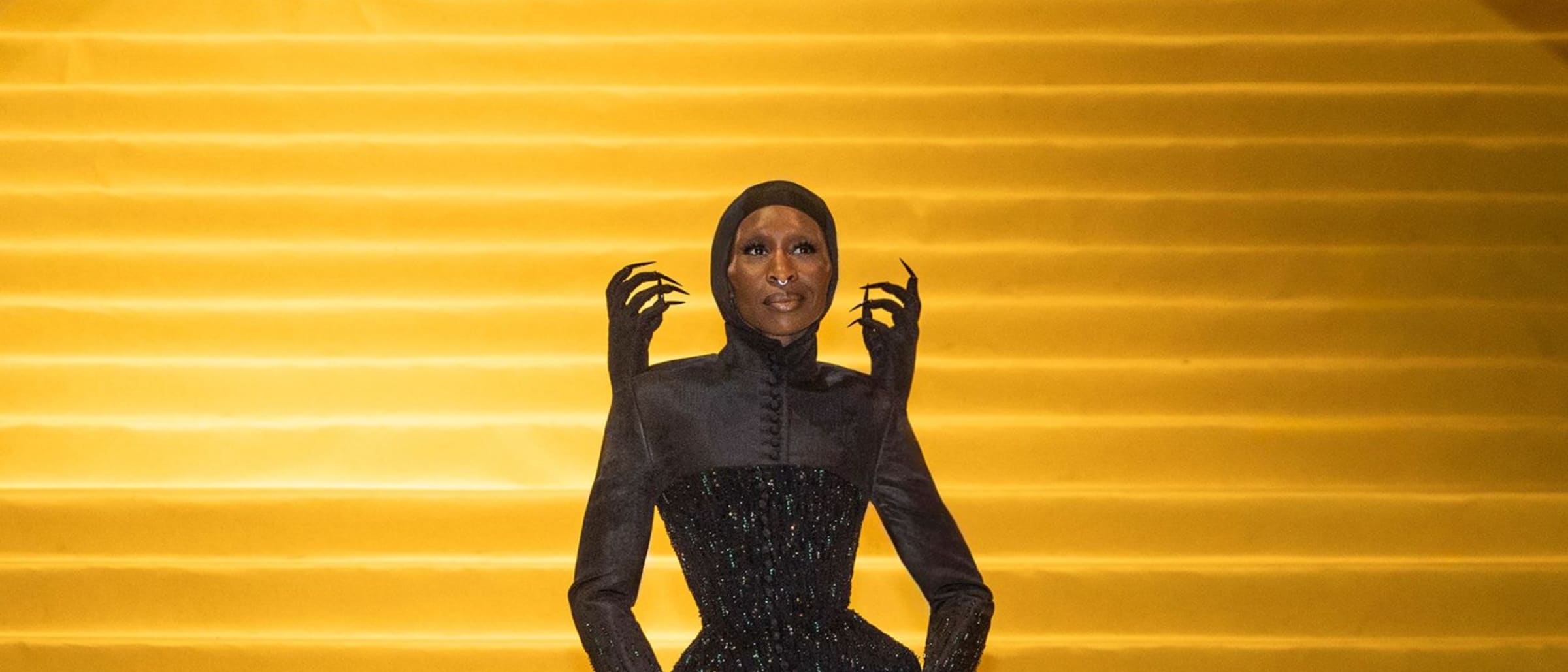 Cynthia Erivo Conjures Dark Glamour in Custom Thom Browne at ‘Wicked’ Mexico Premiere