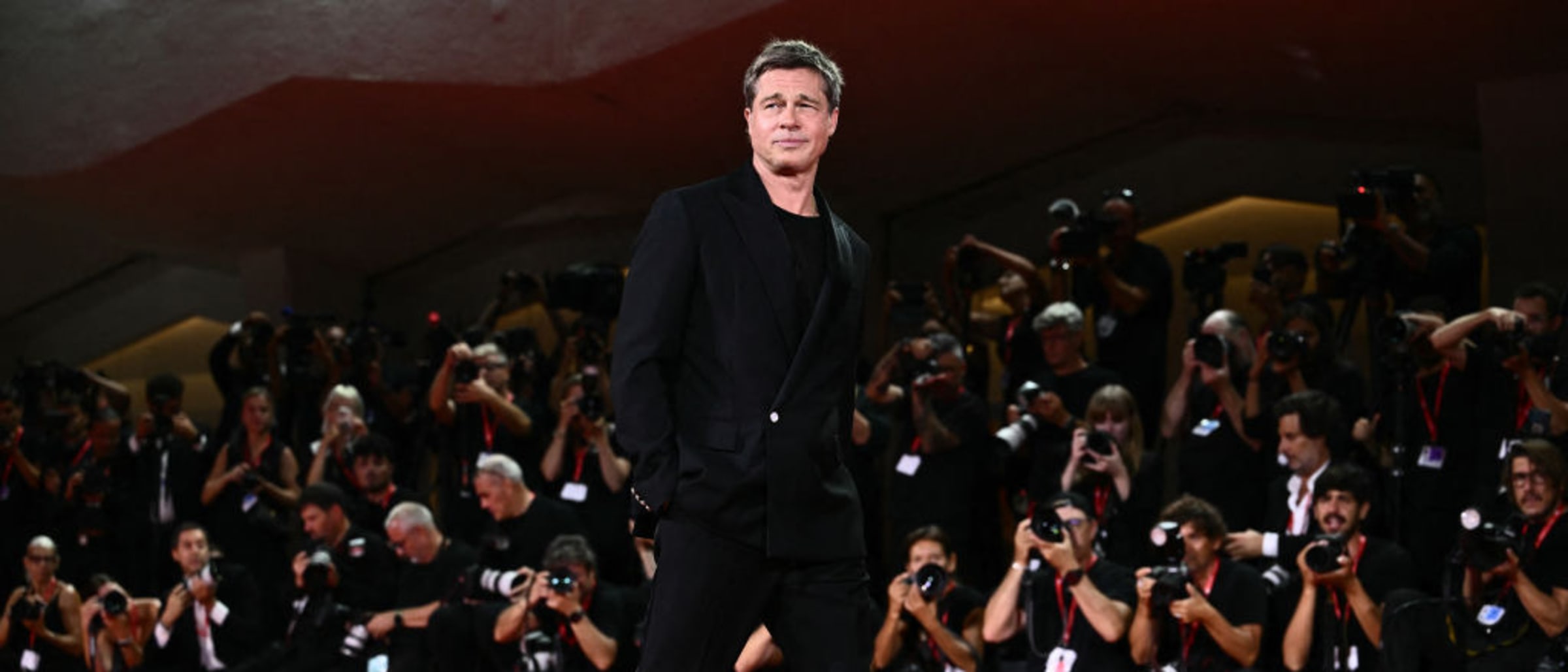 Brad Pitt Stuns in Louis Vuitton and Cassello for New Film ‘Wolfs’ at Venice Film Festival