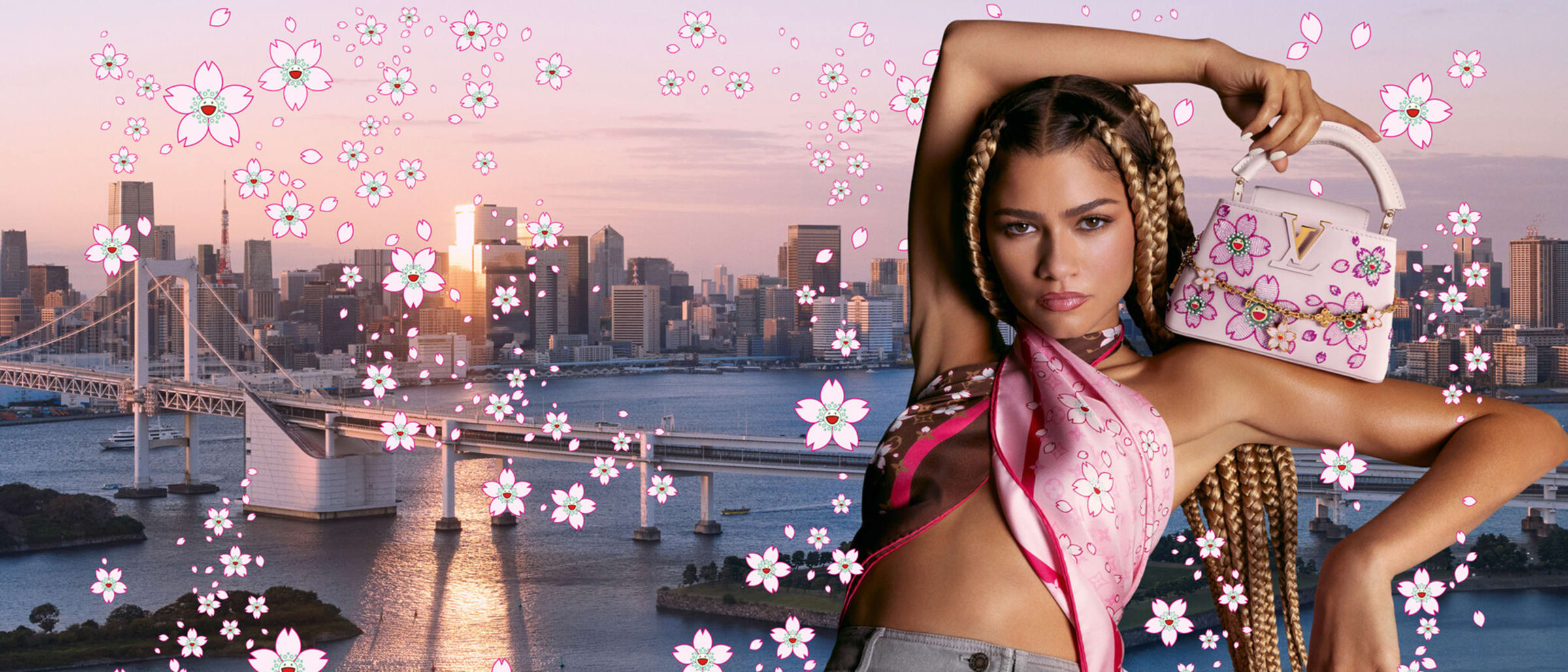 Zendaya Stars In Louis Vuitton × Murakami: Cherry Blossom Vibes