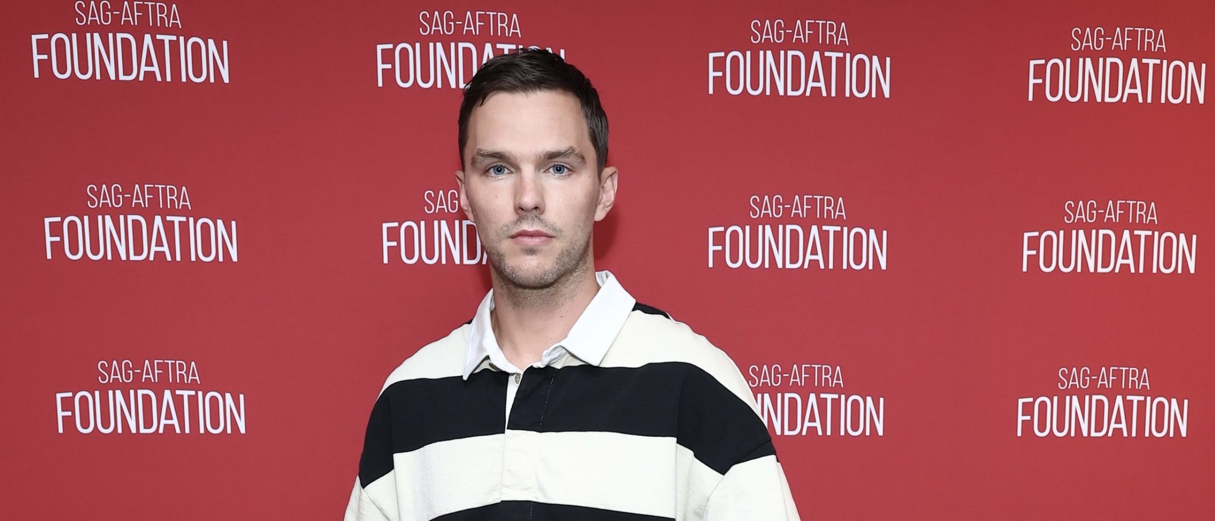 Nicholas Hoult in Striped McQueen at ‘The Order’ SAG-AFTRA Foundation Conversations Event