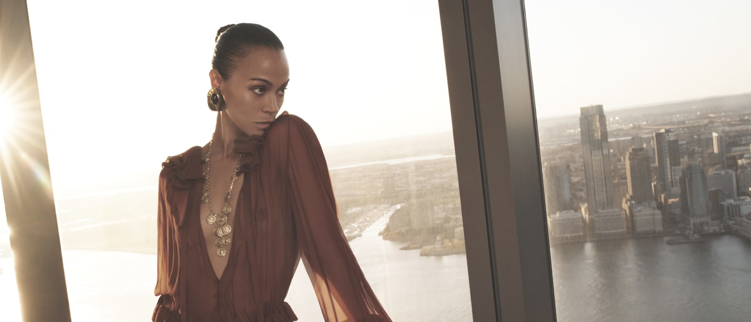 Zoe Saldaña Stars in Saint Laurent Spring 2025 Campaign