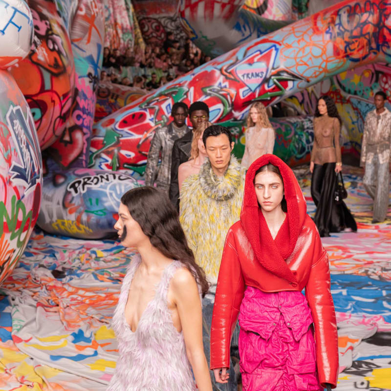 Diesel FW25: 3200 Sq Meters of Graffiti Collides with Tweed