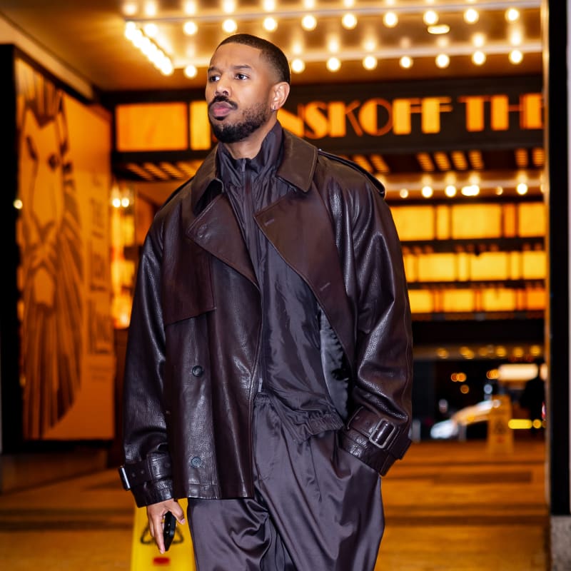 Michael B. Jordan in Ferragamo at 'Sinners' Premiere