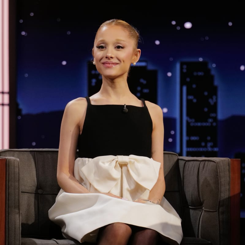 Ariana Grande Debuts New Look in Celine on Jimmy Kimmel Live!