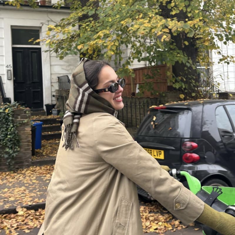 Olivia Rodrigo Takes a Bike Ride in Burberry Following Her Six Grammy Nominations