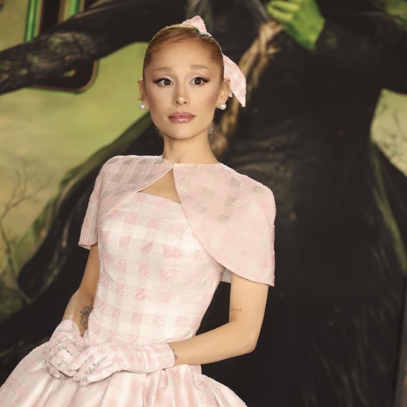 Ariana Grande Channels Glinda in Custom Thom Browne for ‘Wicked’ Premiere