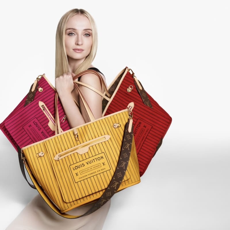 Louis Vuitton Neverfull Bag Goes Inside Out with Sophie Turner