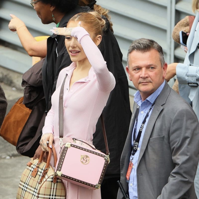 Ariana Grande Channels Glinda in All-Pink Burberry for ‘Wicked’ Sydney Arrival