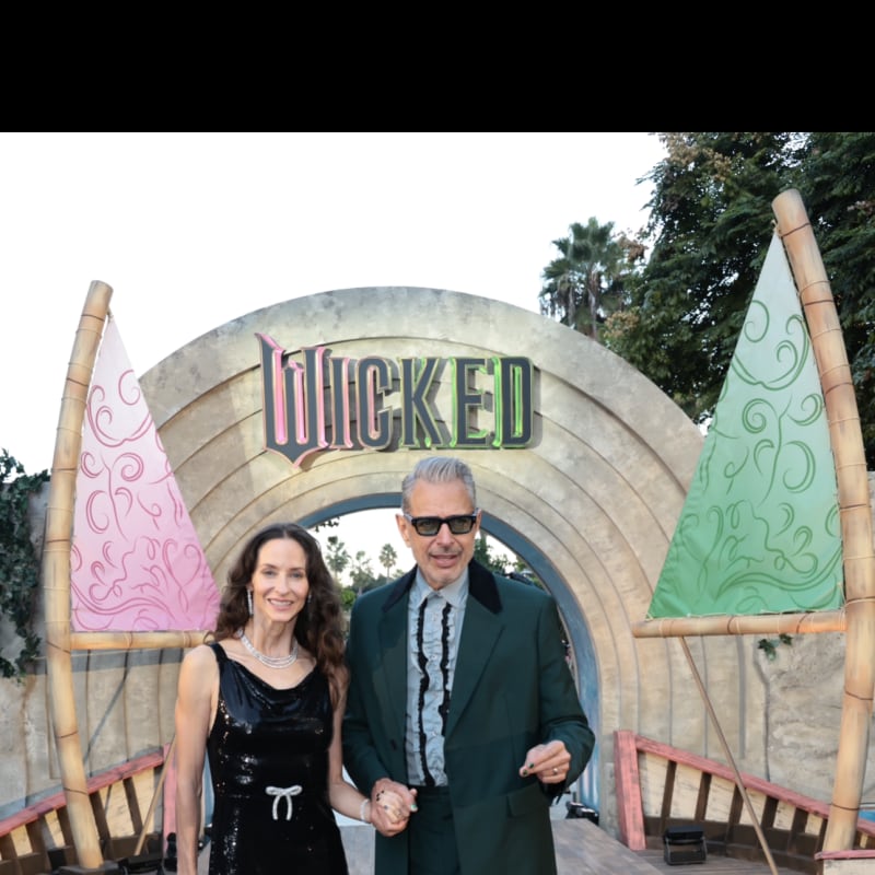 Jeff Goldblum and Emilie Goldblum Make Stylish Entrance at ‘Wicked’ Los Angeles Premiere in Prada