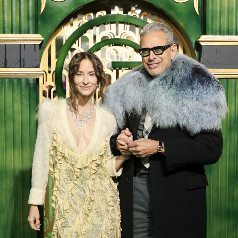 Jeff Goldblum and Emilie Goldblum Channel Emerald City Glamour in Burberry at ‘Wicked’ Premiere in London