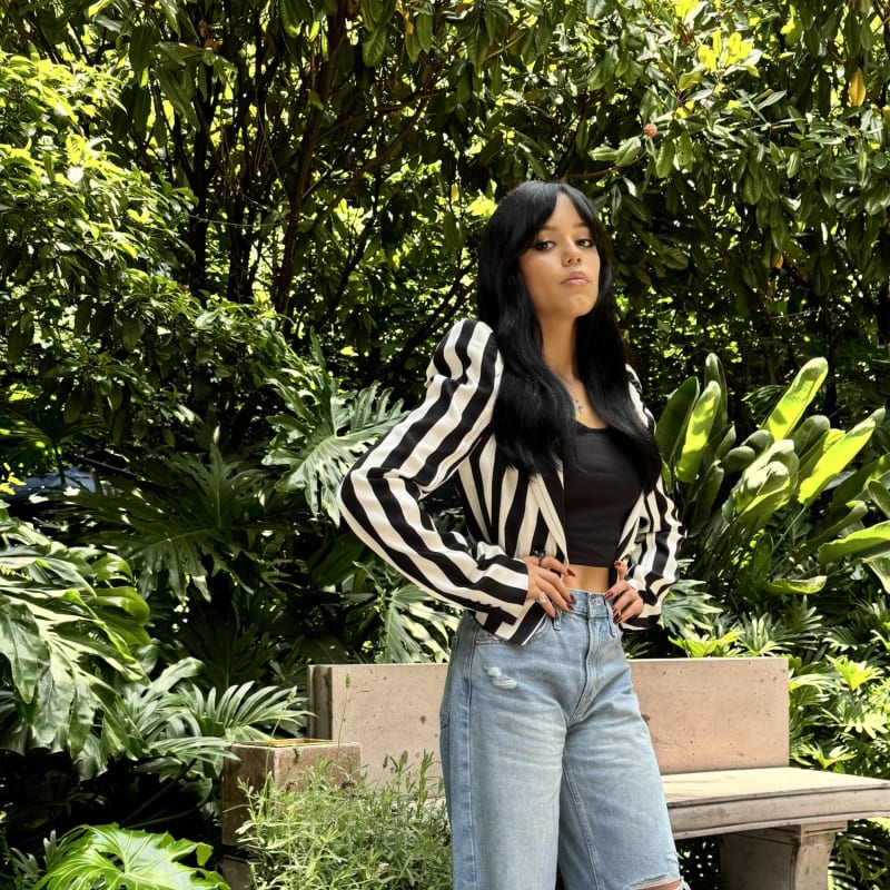 Rising Star Jenna Ortega Blends Gothic Chic with Sustainable Fashion at ‘Beetlejuice Beetlejuice’ Press Event