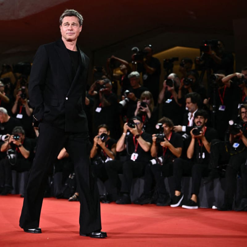 Brad Pitt Stuns in Louis Vuitton and Cassello for New Film ‘Wolfs’ at Venice Film Festival