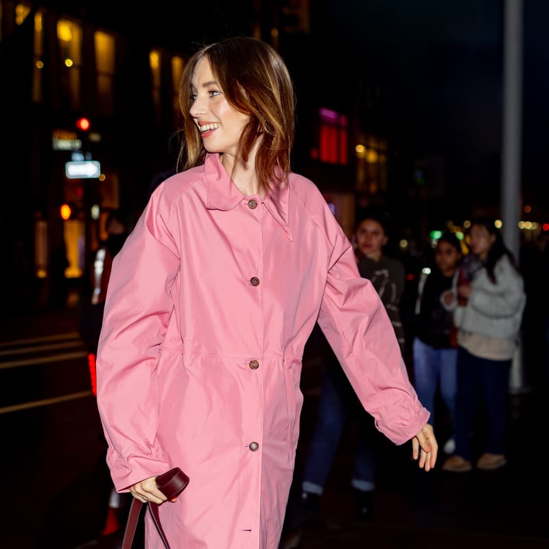 Maya Hawke Goes Pink With Prada In New York