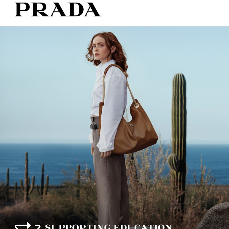Prada Re-Nylon Makes Waves With Sadie Sink For Ocean Conservation