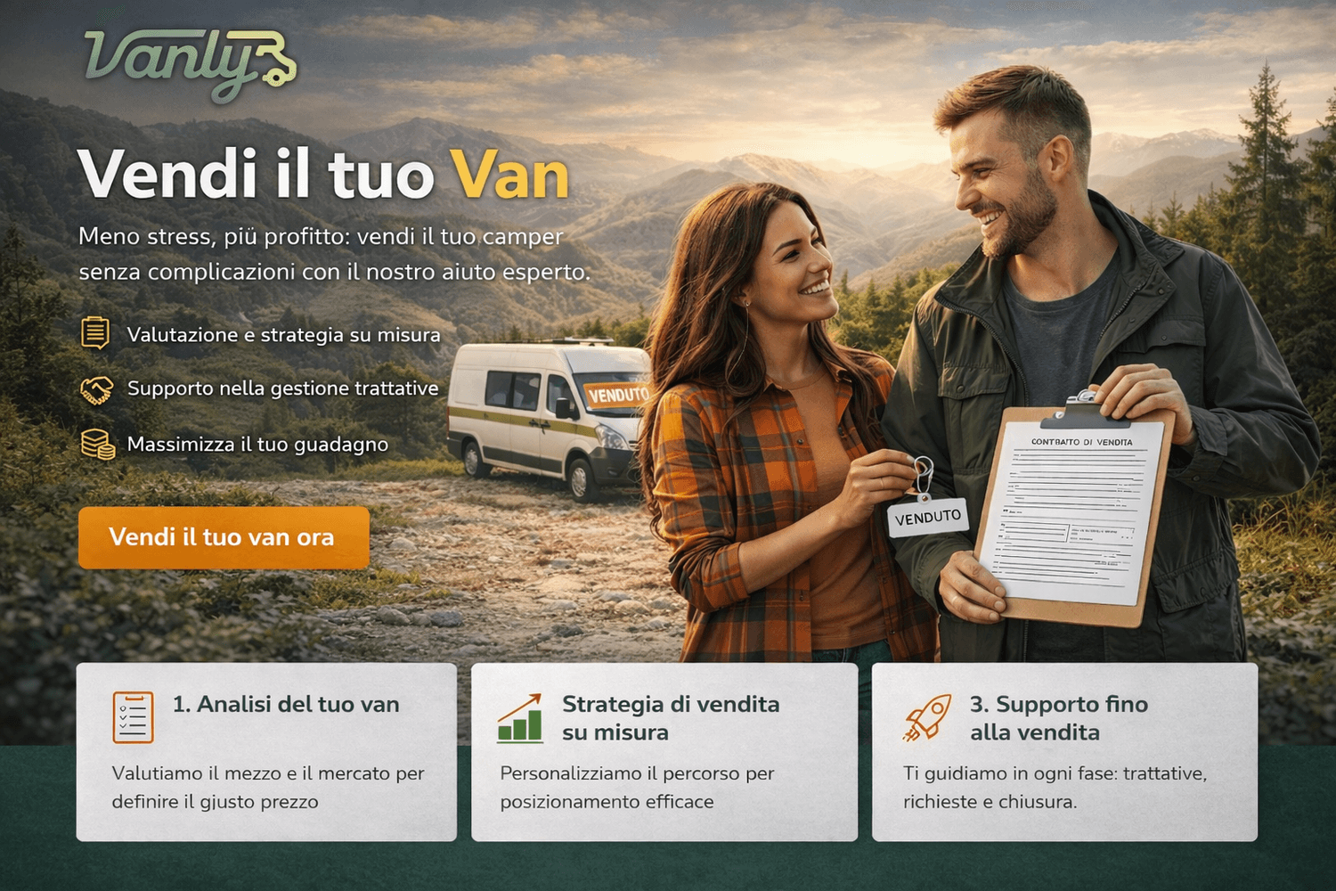 Vendi il tuo van con Vanly