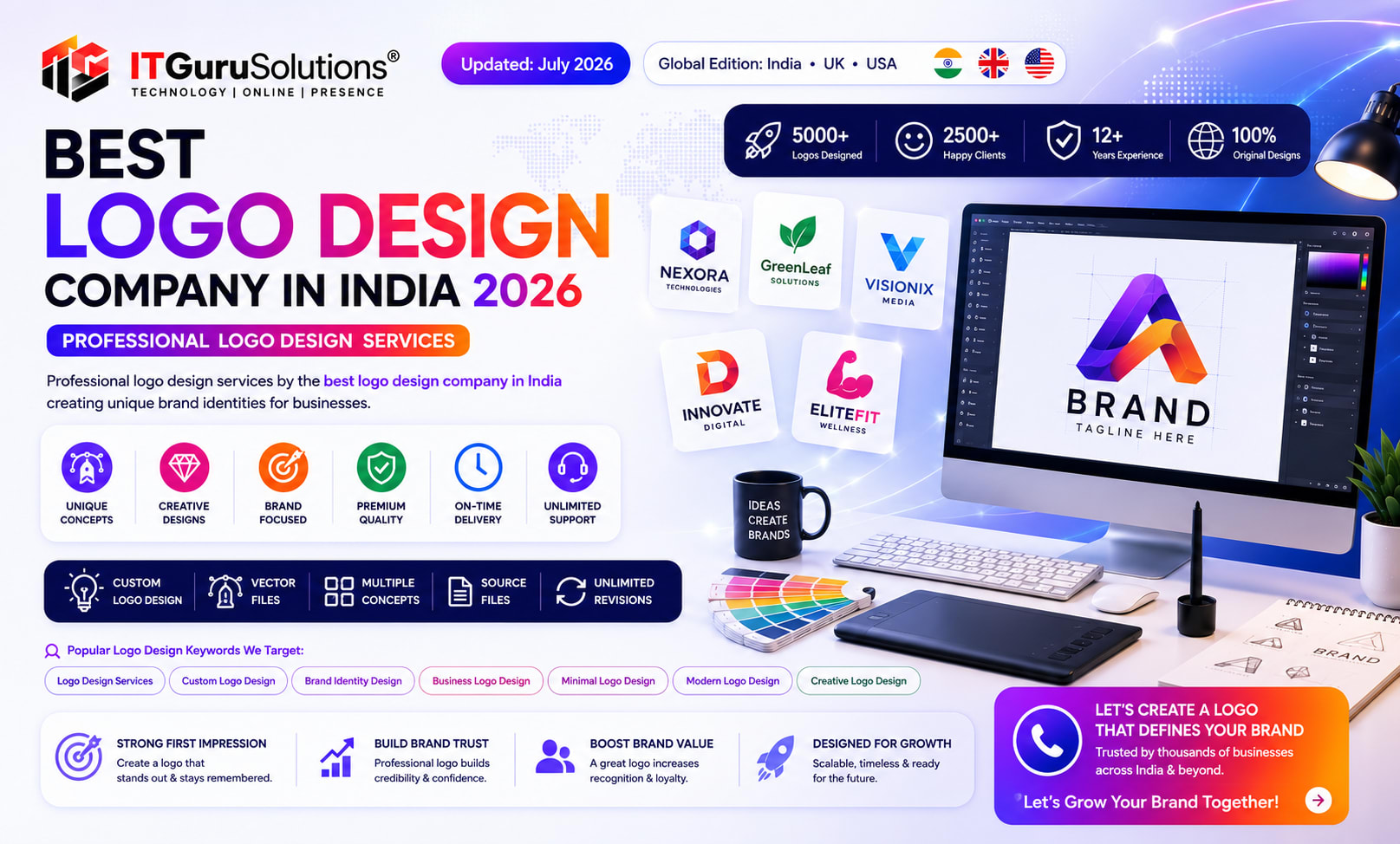Best Logo Design Company in India | Professional Logo Design Services | IT Guru Solutions
