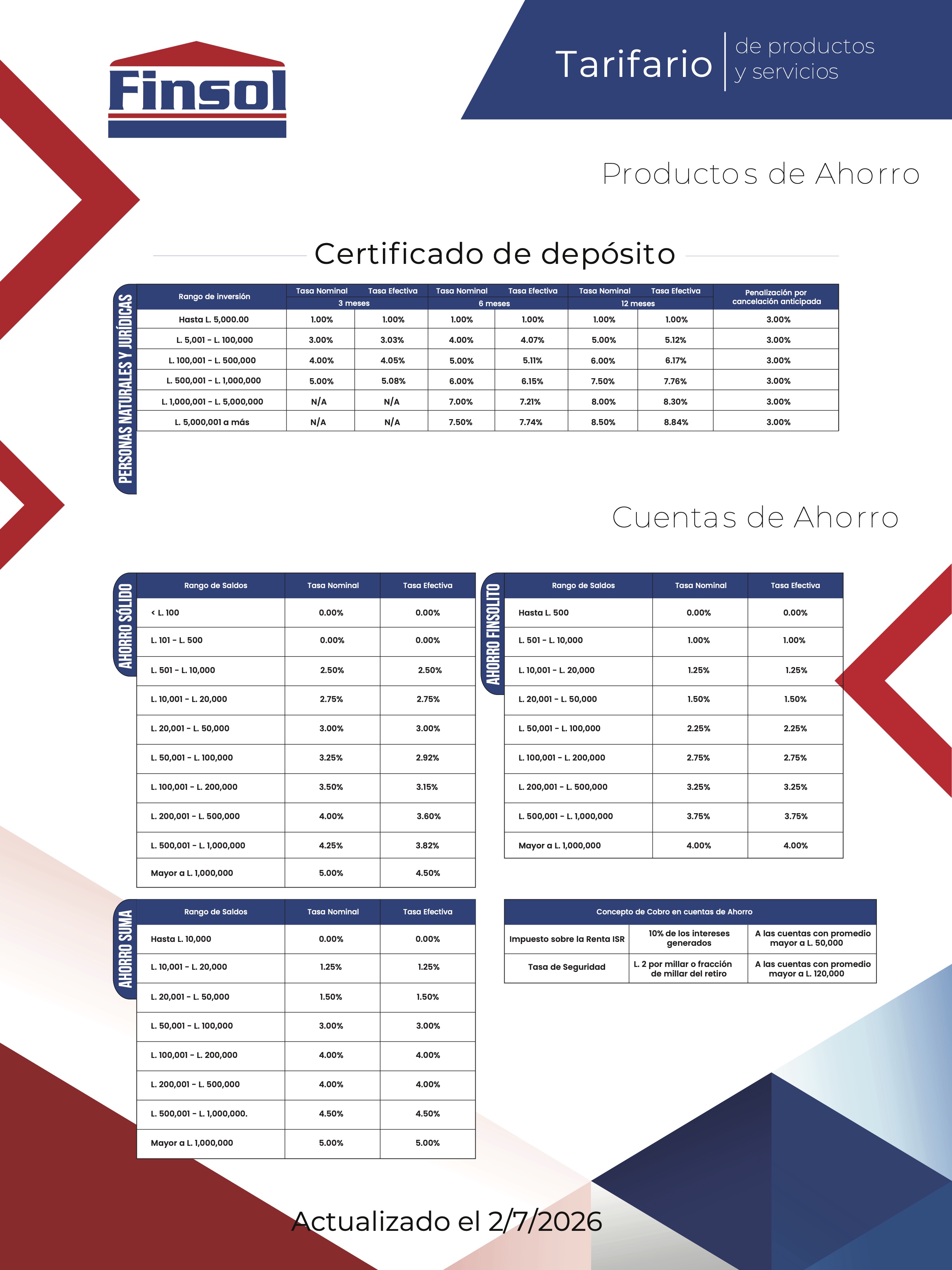 TARIFARIO 2 DE JULIO DE 2026 PAGINA 2