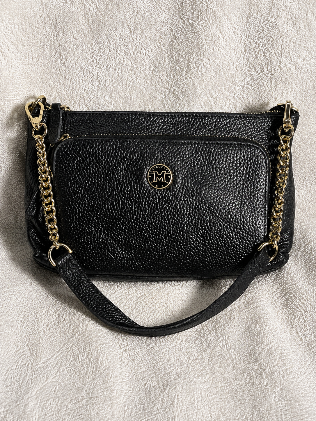 Tas Metrocity Leather Chain Shoulder Bag