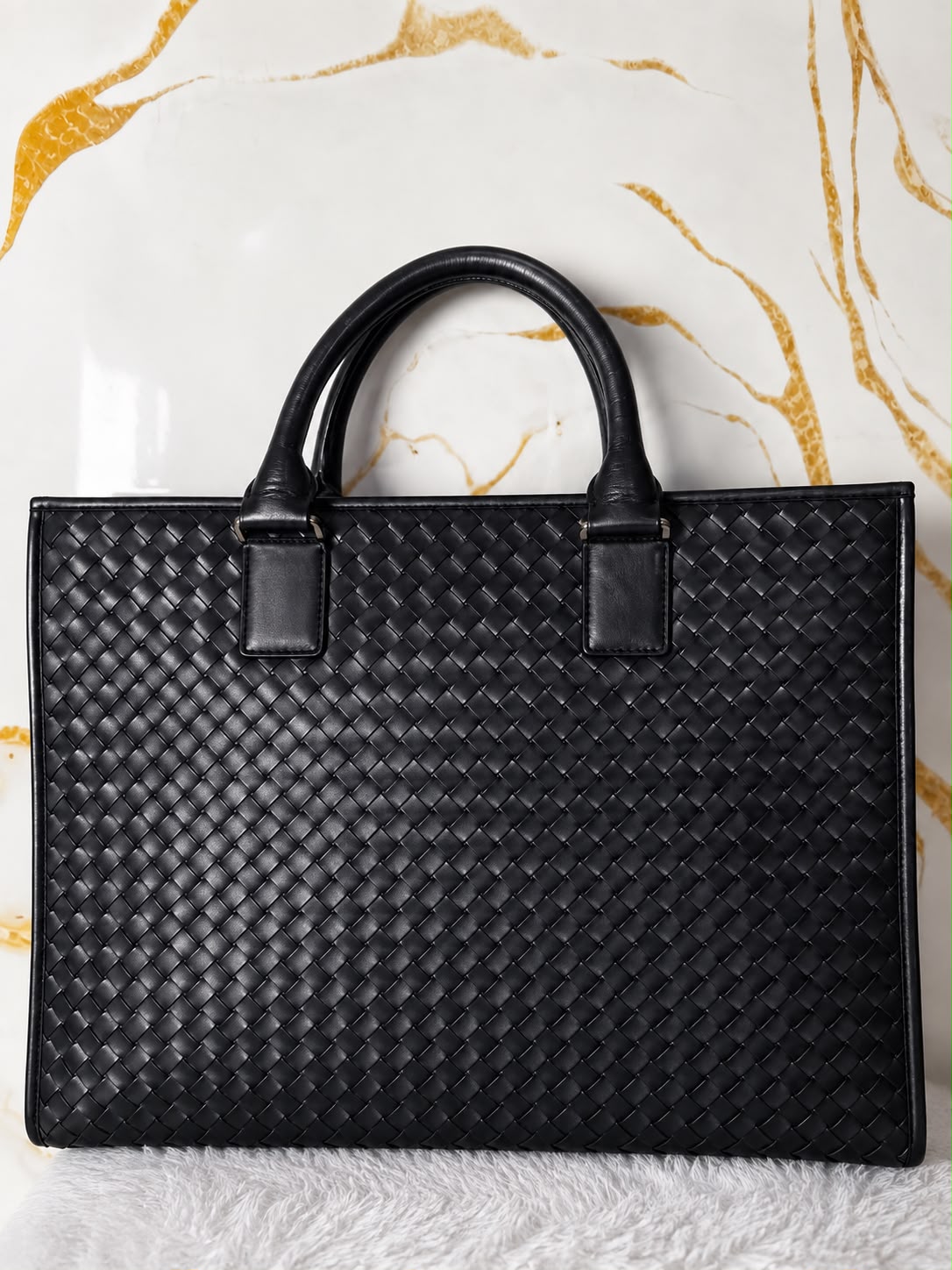 Bottega Veneta Intrecciato Leather Briefcase / Tote Bag