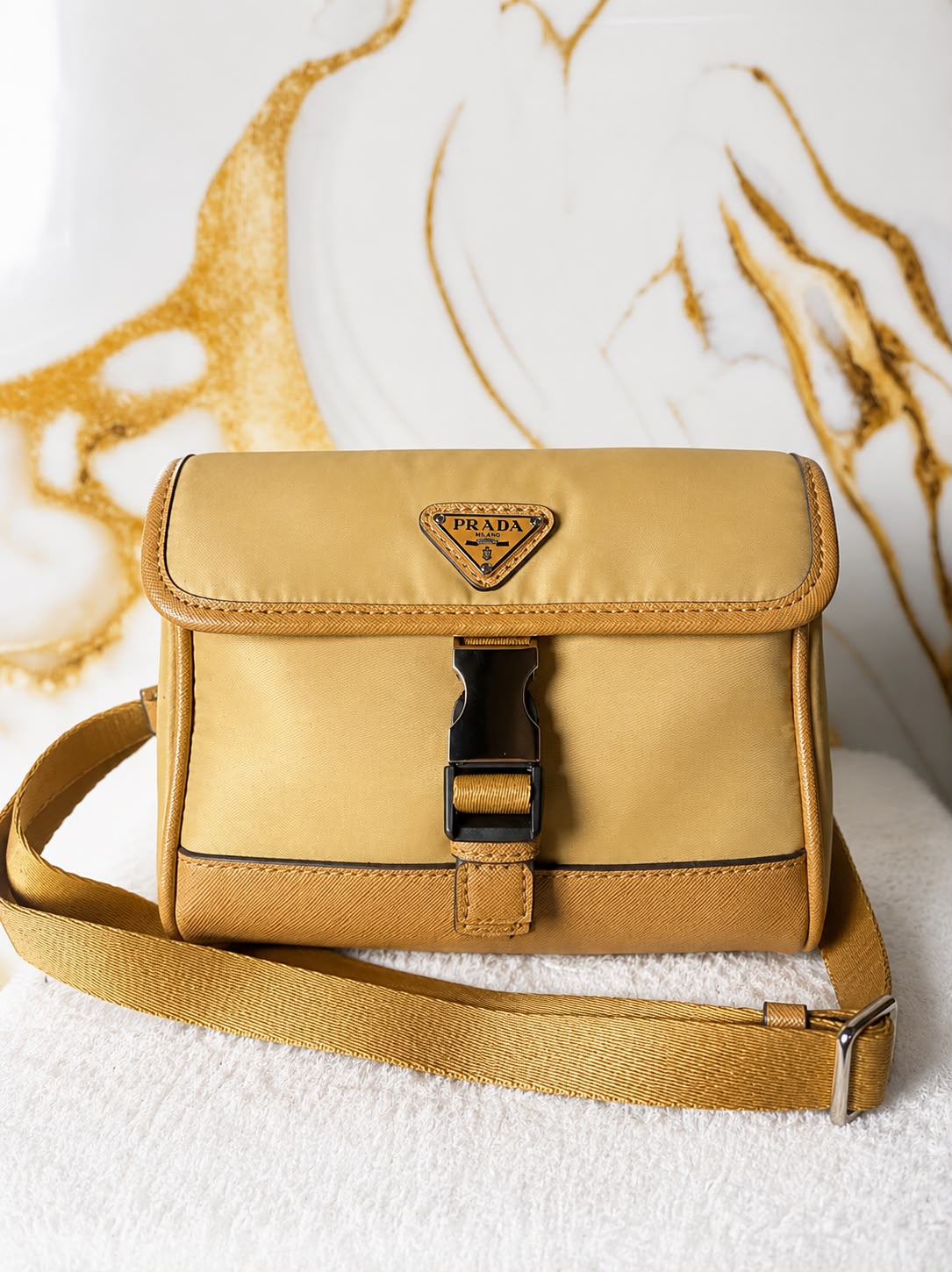 Prada Tessuto Saffiano Messenger Bag