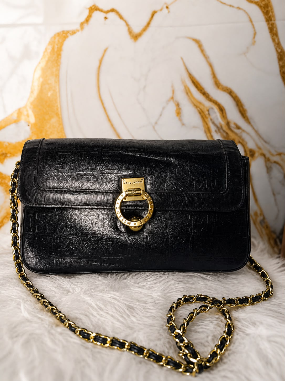 Marc Jacobs Monogram / Stam Flap Shoulder Bag