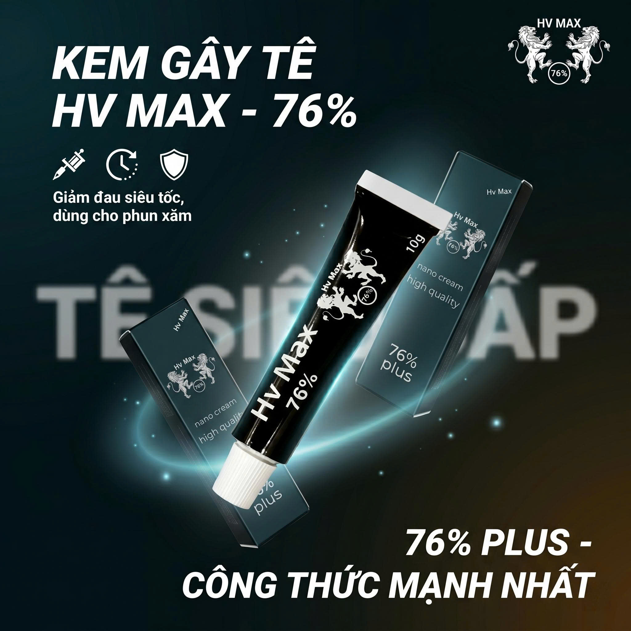 Kem Tê HV Max Chính Hãng - Siêu Tê Xăm Hình Nghệ Thuật & Phun Xăm Thẩm Mỹ