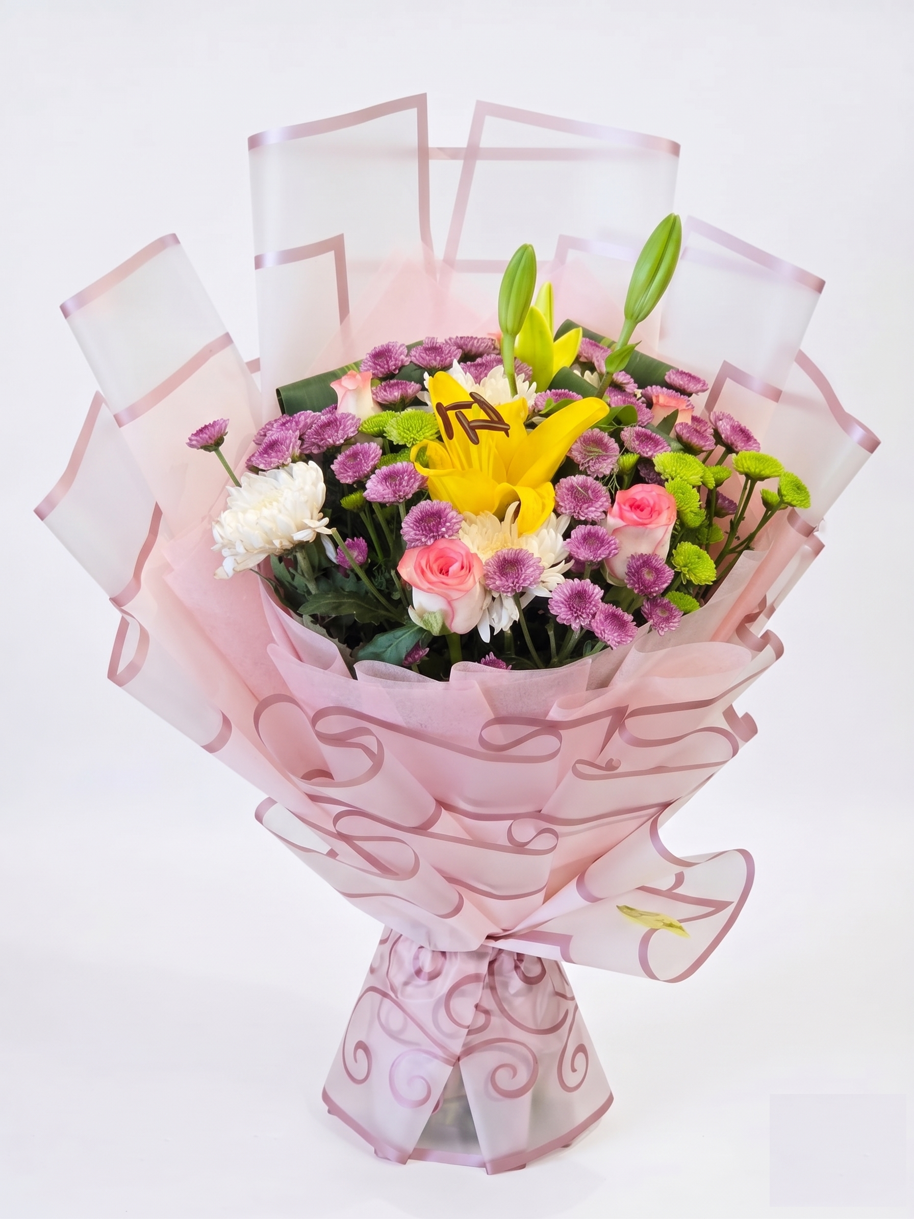 Pink Garden — Fresh Bouquet Delivery Ghaziabad Rose n Petals