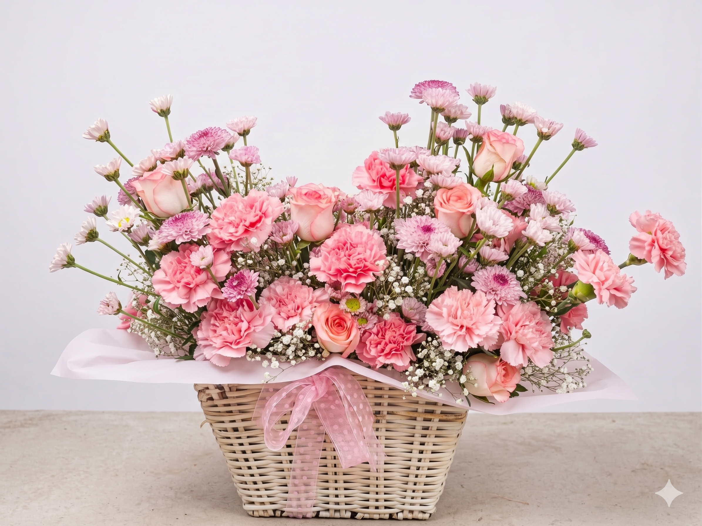 Sweet Blush Pink Basket