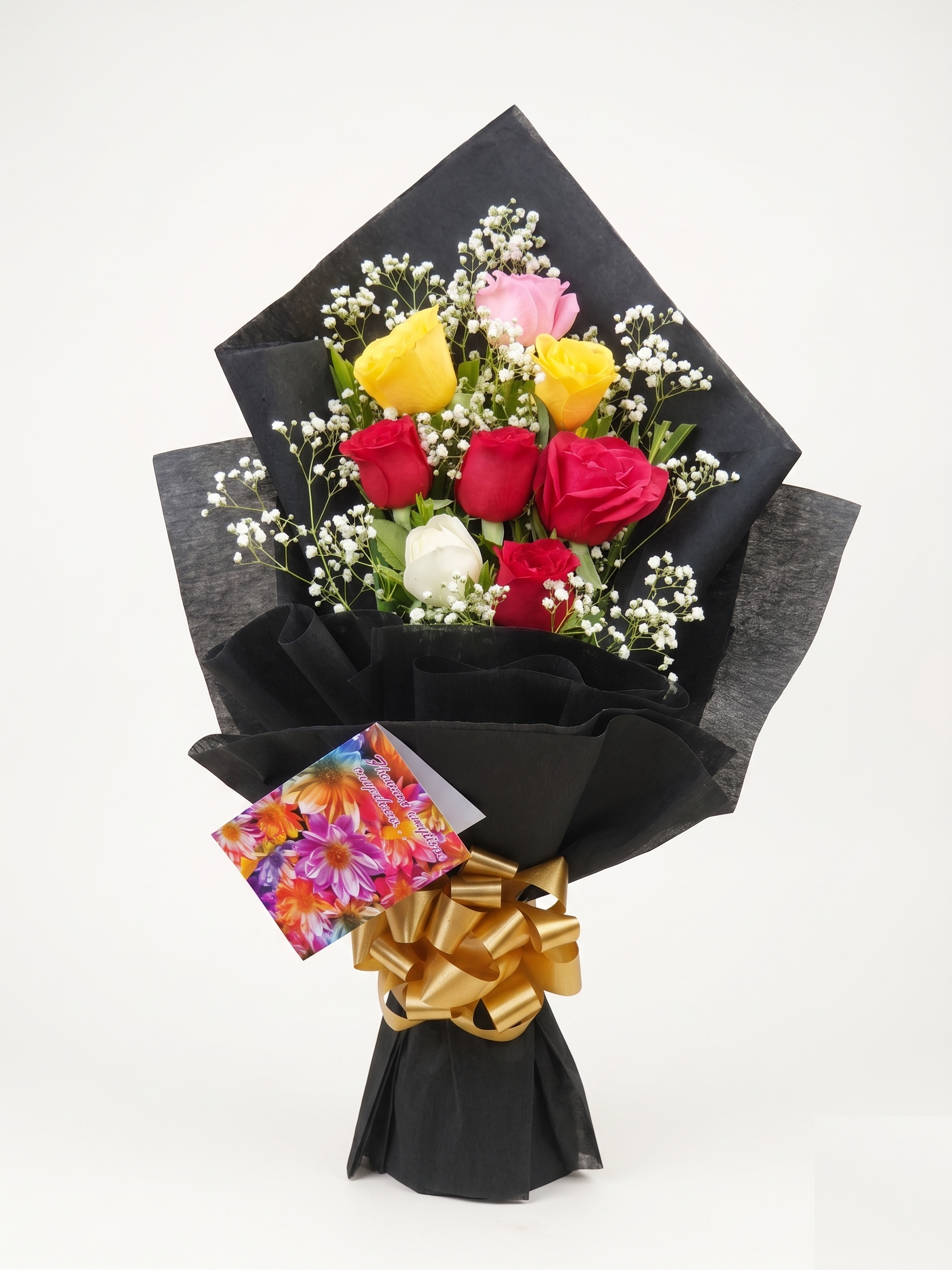 Midnight Mixed Rose — Fresh Bouquet Delivery Ghaziabad Rose n Petals