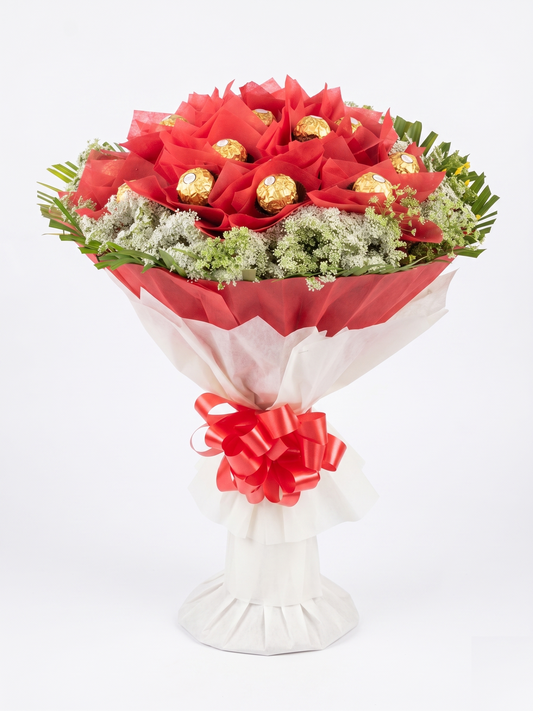 Crimson Ferrero Chocolate — Fresh Bouquet Delivery Ghaziabad Rose n Petals