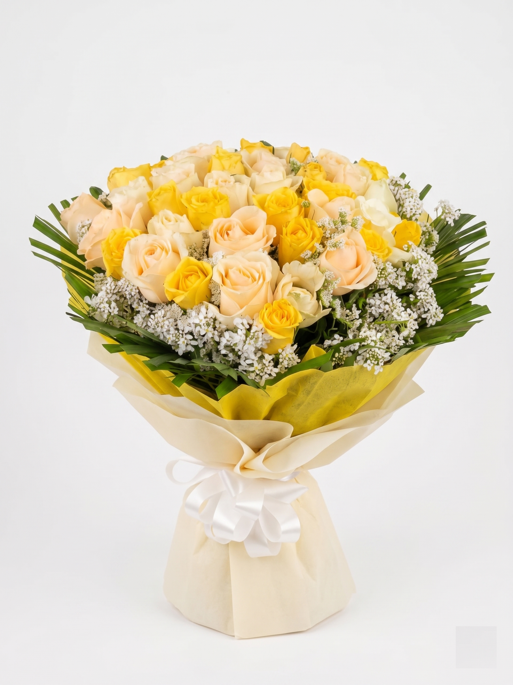 Sunrise Mixed Rose Bouquet — Fresh Bouquet Delivery Ghaziabad Rose n Petals