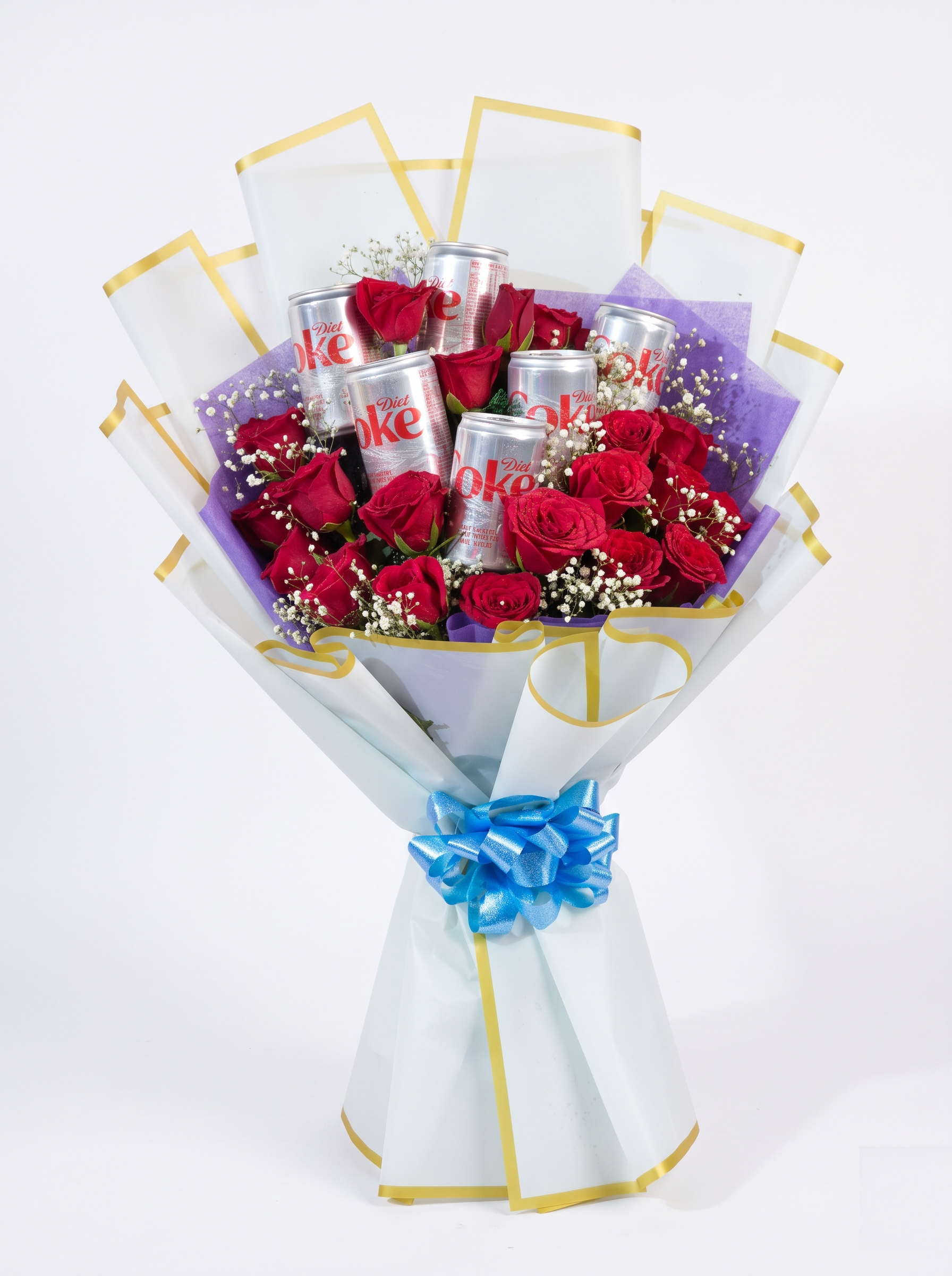 Diet Coke Rose Surprise — Flower Bouquet for Delivery in Ghaziabad
