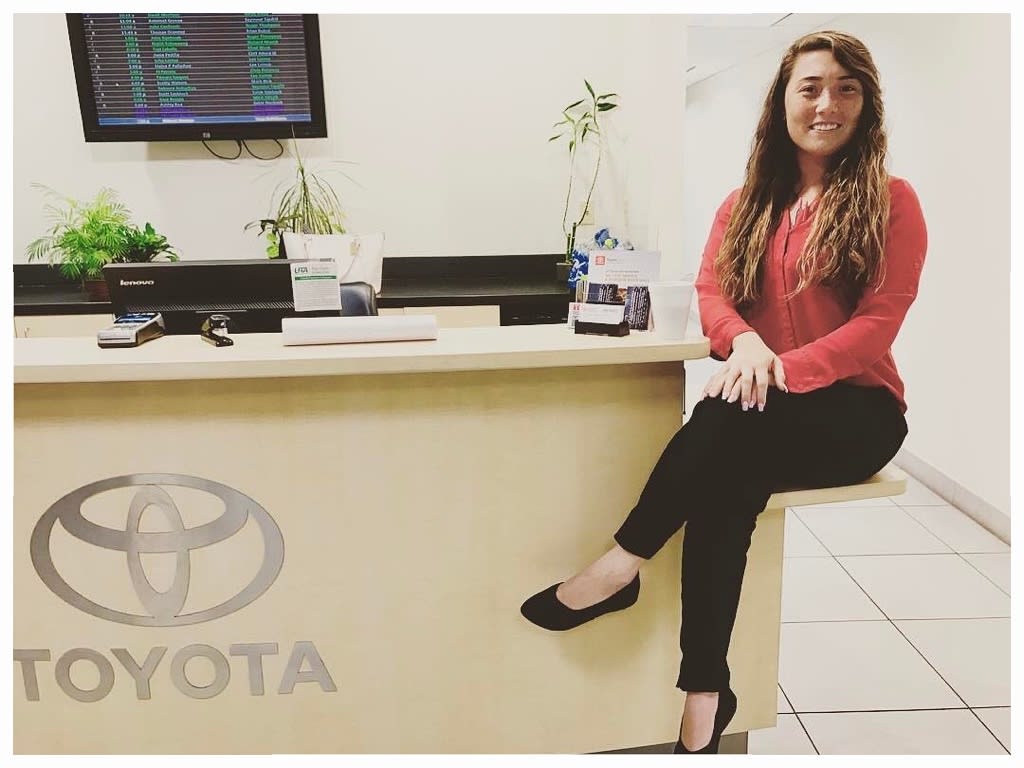 Salee at the Toyota of Melbourne showroom