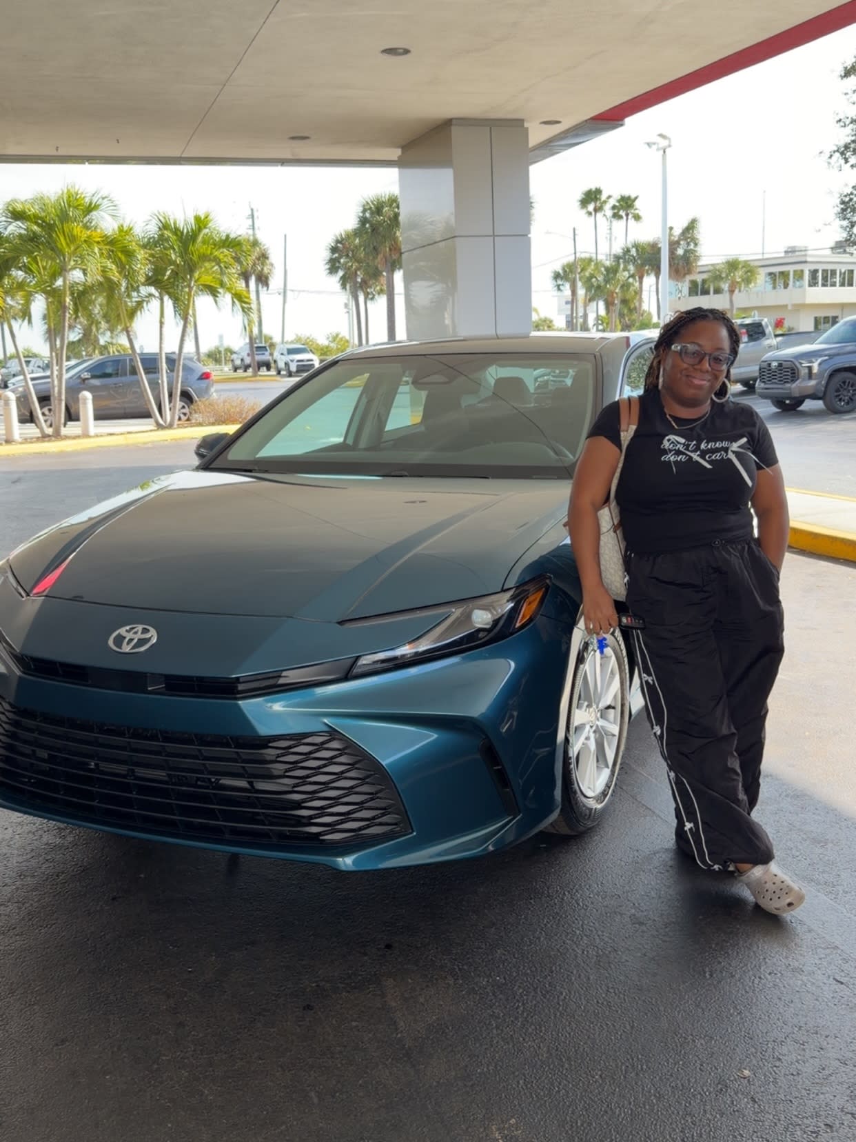Congratulations to April on her brand new 2026 Toyota Camry && trading in your 2019 Toyota C-HR that she also bought fro