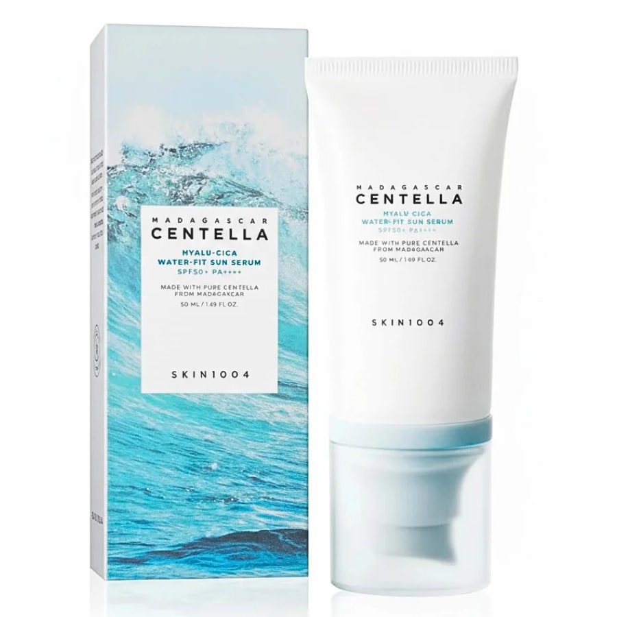 SKIN1004 Madagascar Centella Hyalu-Cica Water-Fit Sun Serum SPF50+ – Sérum solaire 50ml