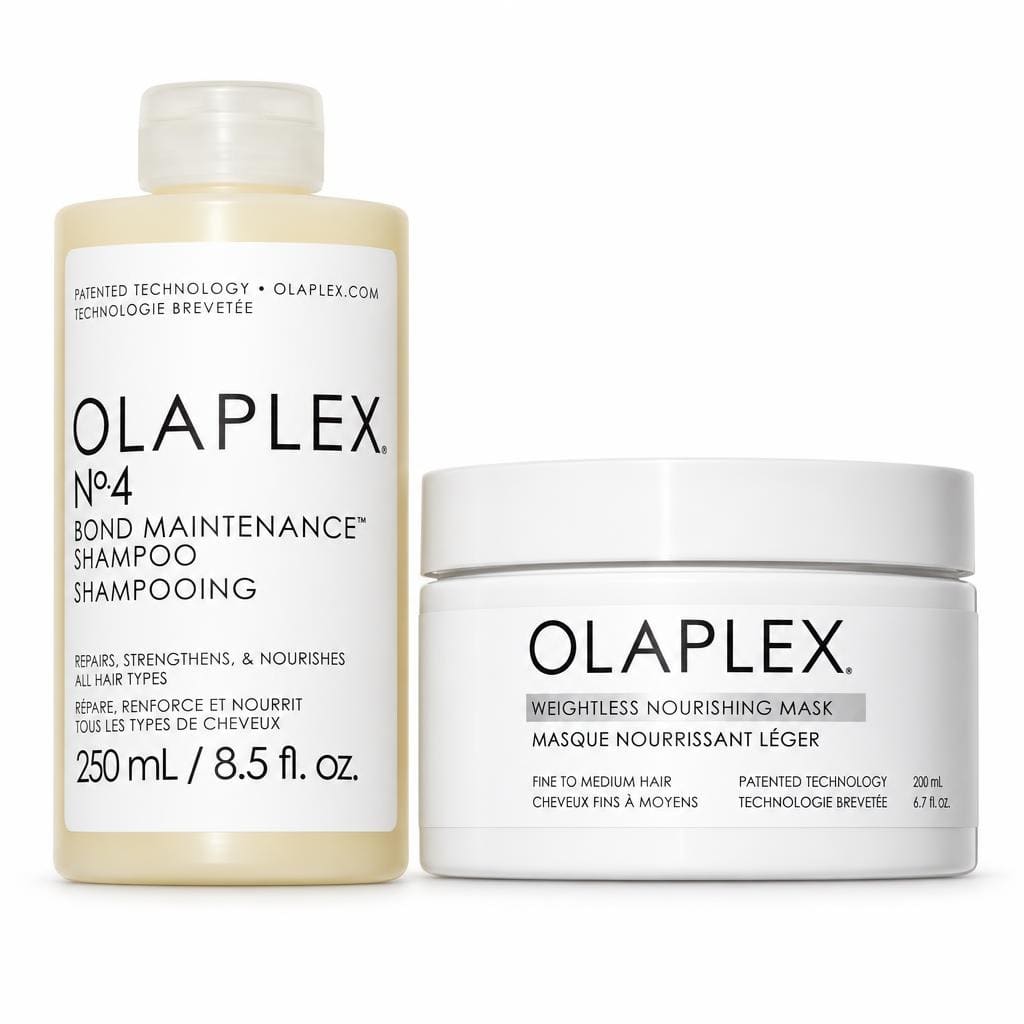 Olaplex Routine Réparation Sans Alourdir Cheveux Fins à Moyens N°4 + Masque Léger