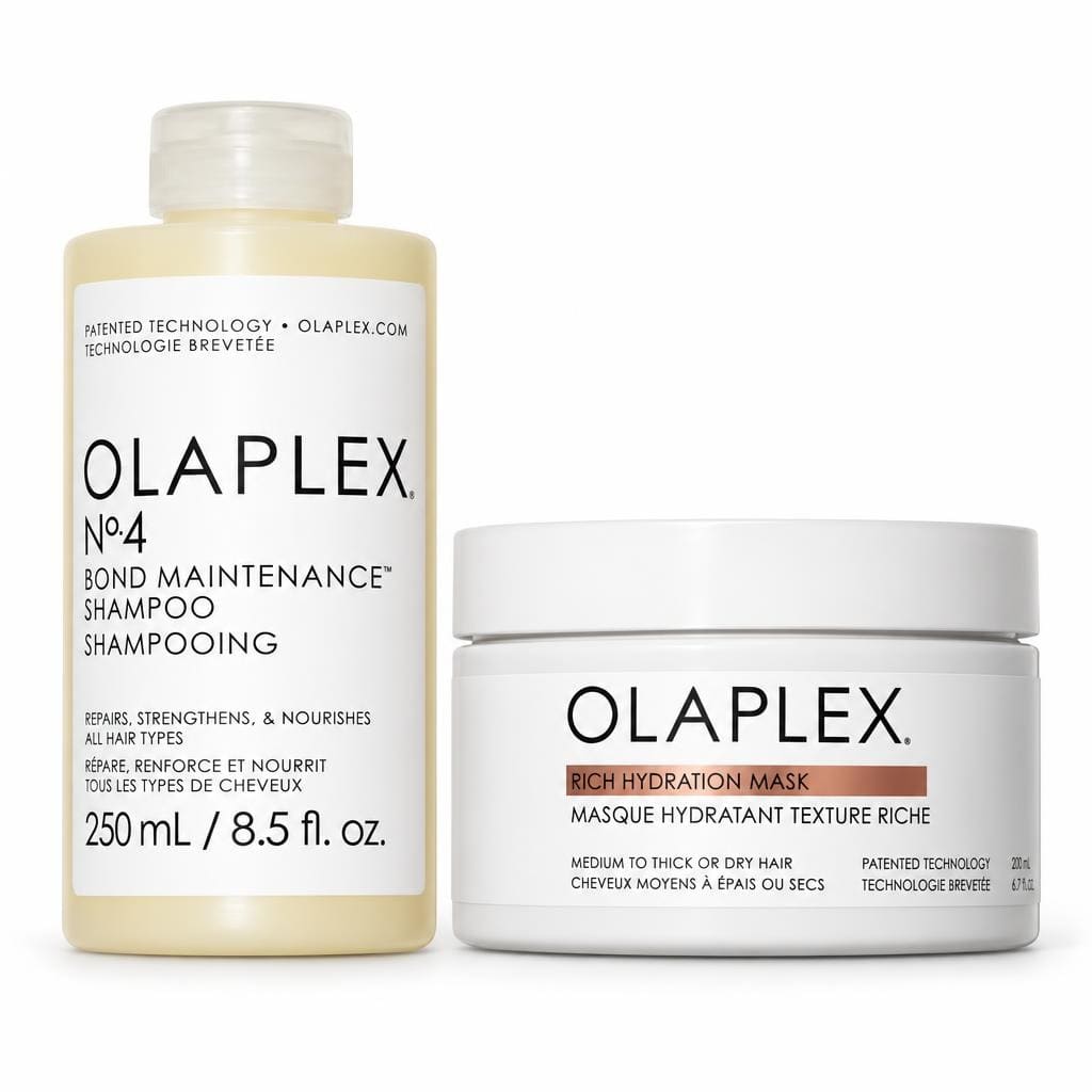 Olaplex Routine Nutrition Intense Cheveux Épais ou Secs N°4 + Masque Riche