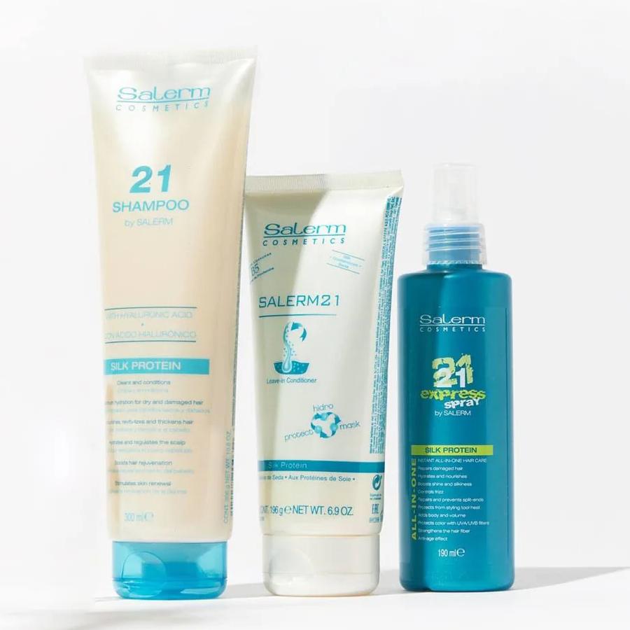 Coffret Soin Cheveux Secs & Abîmés - Soin Shampoing, masque et spray pour hydrater, réparer et protéger les cheveux