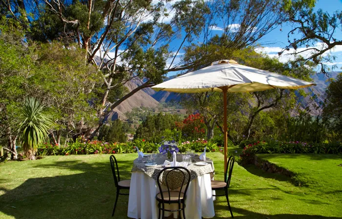 Lunch is served at Hacienda Huayoccari