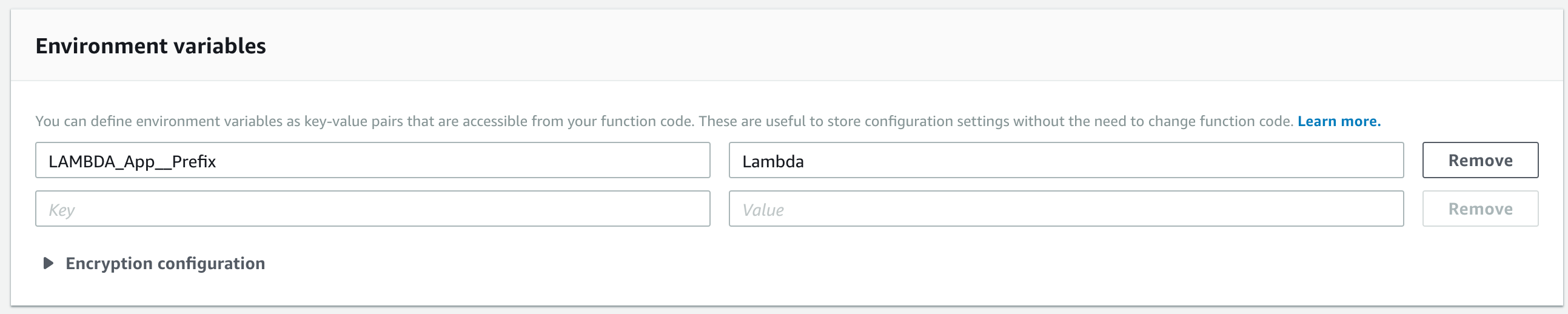 Variable keys