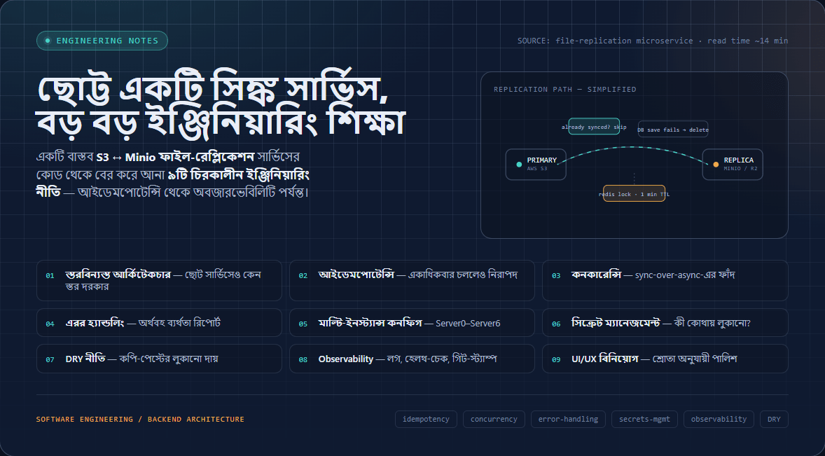 ছোট্ট একটি সিঙ্ক সার্ভিস, বড় বড় ইঞ্জিনিয়ারিং শিক্ষা