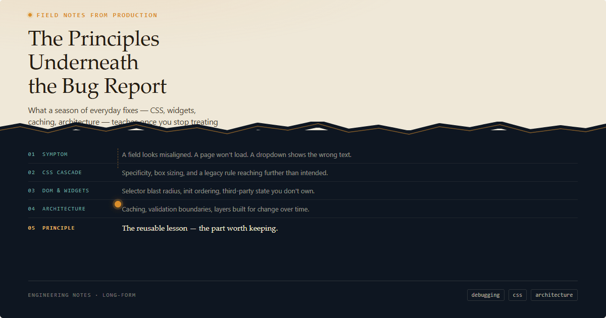 The Principles Underneath the Bug Report