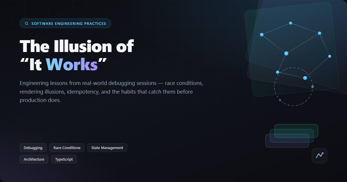 The Illusion of "It Works": Engineering Lessons From Real-World Debugging Sessions