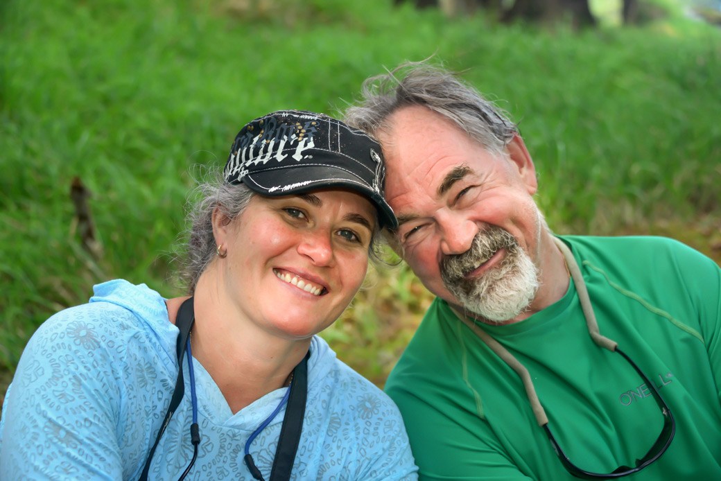 Happy kayakers in camp on Haida Gwaii