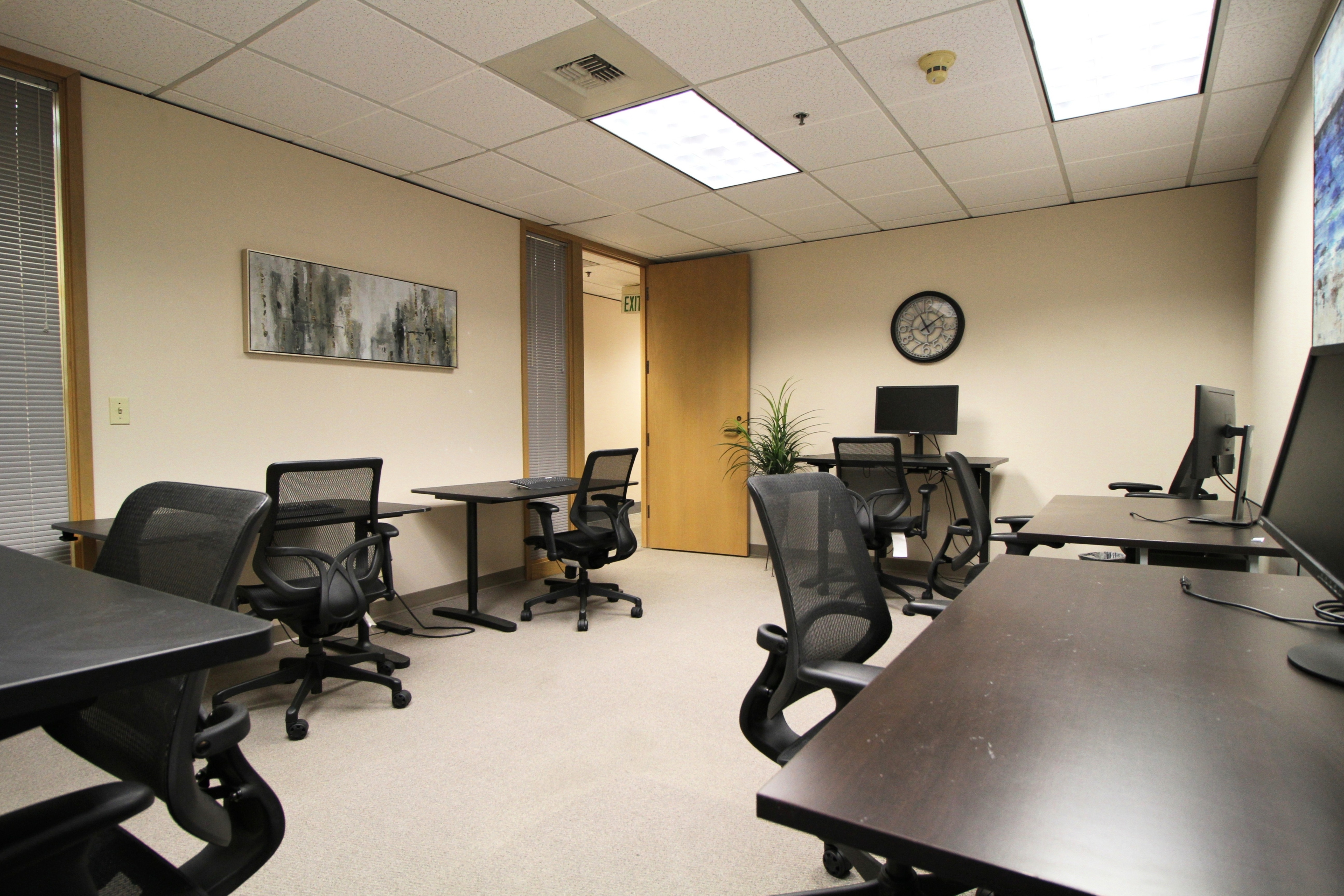 Bright and open co-working area